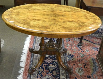 Lot 1374 - Loo table with walnut top