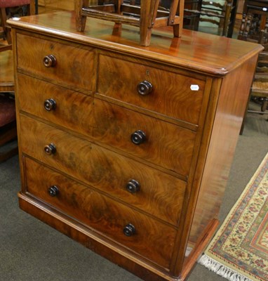 Lot 1387 - A Victorian mahogany four height chest of drawers