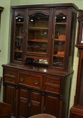 Lot 1423 - A 19th century mahogany secretaire bookcase