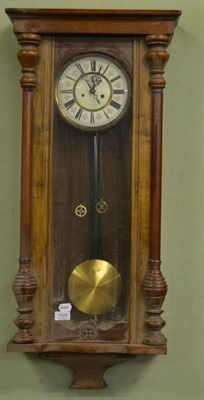 Lot 1424 - A Vienna type striking wall clock