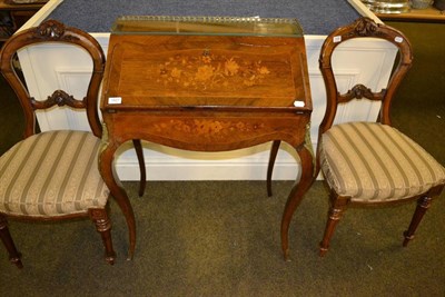 Lot 1427 - French gilt metal mounted marquetry inlaid kingwood bureau de dame