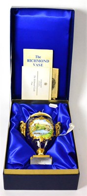 Lot 11 - A Coalport vase, ";Richmond Castle"; limited edition, in fitted case