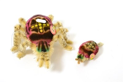 Lot 17 - Steiff Spider 'Spidy' 1960 replica with original card label and tag and another smaller