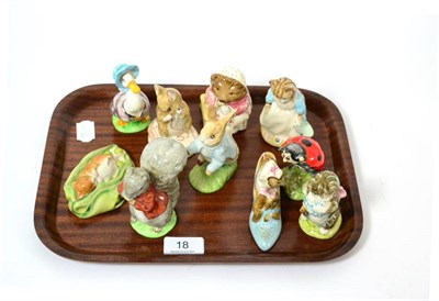 Lot 18 - Ten Beatrix Potter figures