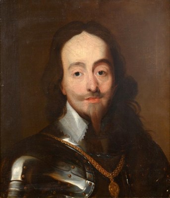 Lot 457 - After Sir Anthony Van Dyck (1599-1641) Flemish  Portrait of Charles I, head and shoulders  Oil...