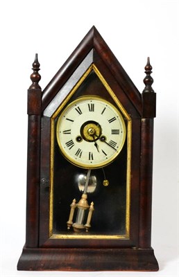 Lot 39 - An American mahogany cased mantel clock