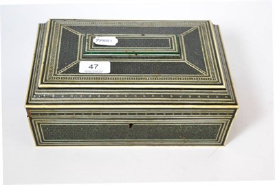 Lot 47 - A 19th century Indian sadeli work box