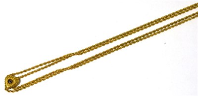 Lot 118 - A 9ct gold chatelaine chain