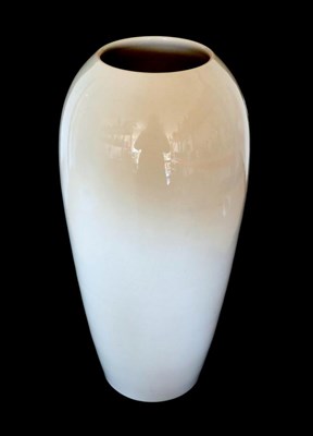 Lot 475 - William Moorcroft (1872-1945): A Large Vase, white glaze ground, undecorated, impressed factory...