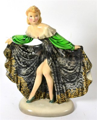 Lot 167 - Goldscheider pottery figure of a dancer, 8440/11 (restored)