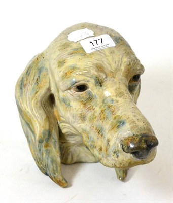 Lot 177 - A Lladro model of a spaniel's head in pottery