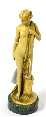 Lot 191 - After Ferdinand Preiss, a cold painted bronze and faux ivory figure of a maiden (a.f.)