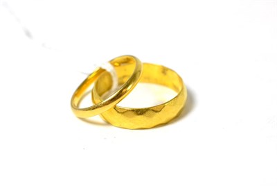 Lot 247 - Two rings stamped '22CT GOLD' and '22'