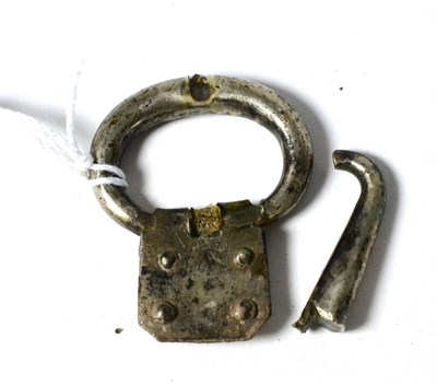 Lot 261 - A heavy Roman silver military buckle circa 2nd century AD, retaining original fastener, the...