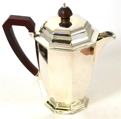 Lot 315 - A silver hot water jug