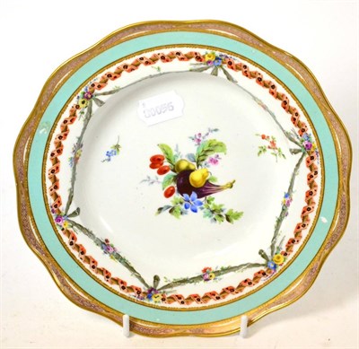 Lot 319 - A Meissen bowl with floral and swag decoration