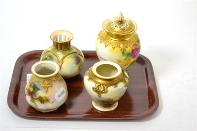 Lot 329 - Four Royal Worcester vases