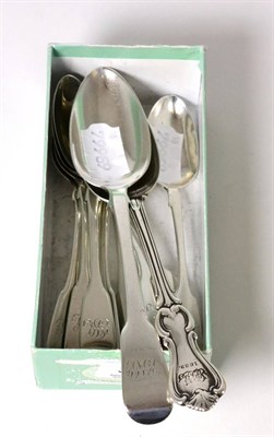 Lot 341 - A collection of assorted silver flatware, Newcastle, Dublin, Edinburgh etc