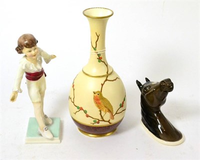 Lot 404 - A Royal Worcester figure "Masquerade" numbered 3359 modelled by Freda Doughty, a Beswick Arab horse