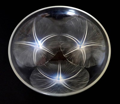 Lot 510 - René Lalique (French, 1860-1945): An Opalescent, Frosted and Clear Volubilis No.383 Glass...