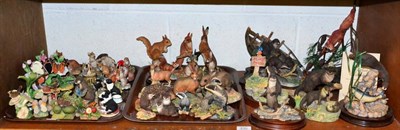 Lot 430 - Border Fine Arts 'Red Squirrel & Goldcrests', limited edition 176/500, 'Otter & Family' limited...