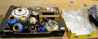 Lot 1079 - Assorted Wedgwood Jasperware, cloisonne vases, cut glassware, other ceramics etc