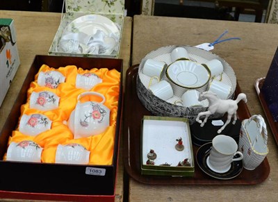 Lot 1083 - A Herend porcelain basket, Beswick horse, Limoges coffee set, Chinese tea set etc