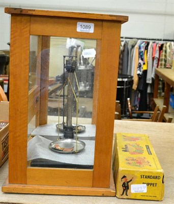 Lot 1089 - Pelham Pinocchio puppet and a precision balance