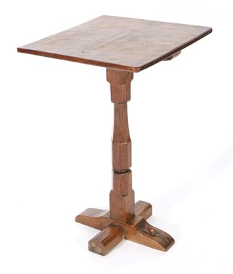 Lot 530 - Mouseman: A Robert Thompson English Oak Table, the adzed top on an octagonal support, on four feet