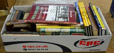 Lot 1107 - Assorted box of books including Railway History, etc