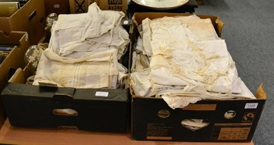 Lot 1126 - Quantity of assorted late 19th century white gown undergarments, night dresses, childrens wool...