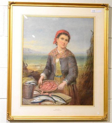 Lot 1158 - Charles Foster Jnr (later 19th century) ";Fresh Fish";, signed and dated 1878, watercolour...