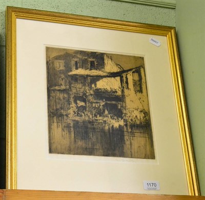 Lot 1170 - Frank Brangwyn, Wash houses, etching