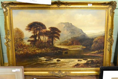 Lot 1191 - Framed oil on canvas of a river scene in Betwsy Coed