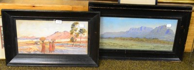 Lot 1196 - Harold Boyes (19th/20th century) A view of Table Mountain; A coastal landscape, possibly South...