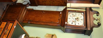 Lot 1253 - A 19th century oak longcase clock, thirty-hour painted square dial, Pattison, Halifax