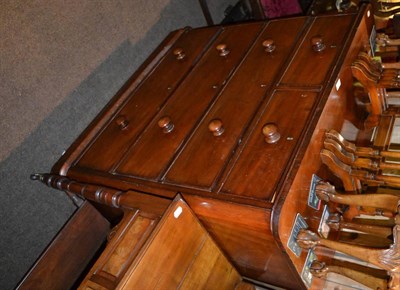 Lot 1273 - Victorian mahogany four height chest of drawers