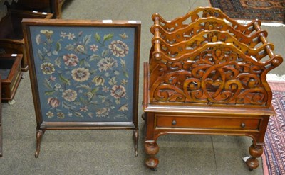 Lot 1307 - A reproduction Canterbury and a firescreen