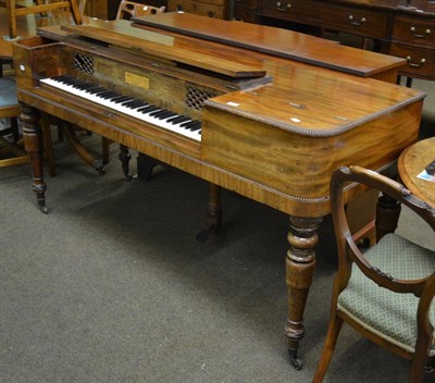 Lot 1347 - A 19th century mahogany square piano by William Stodart & Son, London