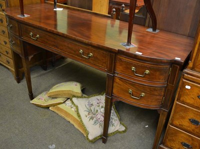 Lot 1352 - Georgian mahogany bowfront sideboard