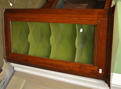 Lot 1372 - A 19th century corner cabinet with glazed door and green painted shelves