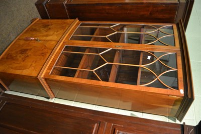 Lot 1376 - A glazed walnut display cabinet