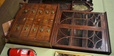 Lot 1391 - A George III mahogany bureau bookcase