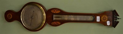 Lot 1398 - A 19th century mahogany inlaid wheel barometer, Barelli of Reading