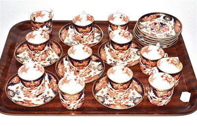 Lot 2 - Royal Crown Derby Imari; a set of twelve coffee cans and saucers, pattern number 383