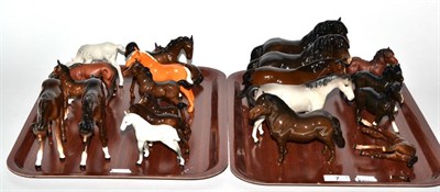 Lot 7 - Beswick and Royal Doulton foals including: Shetland x3, Springtime, Large Foal head down etc....