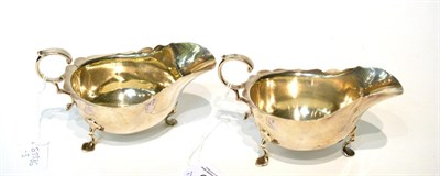 Lot 46 - A pair of silver sauce boats