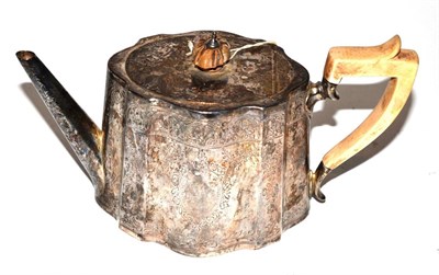 Lot 55 - A silver tea pot