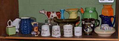 Lot 73 - A quantity of early 20th century and Victorian ceramics, jugs, christening mugs and glassware