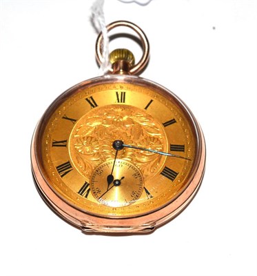 Lot 109 - A 9ct gold open faced pocket watch